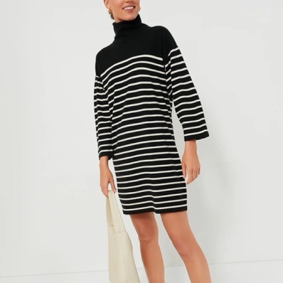 Tuckernuck Pomander Place Striped Durand Turtleneck Dress - Picture 1 of 10